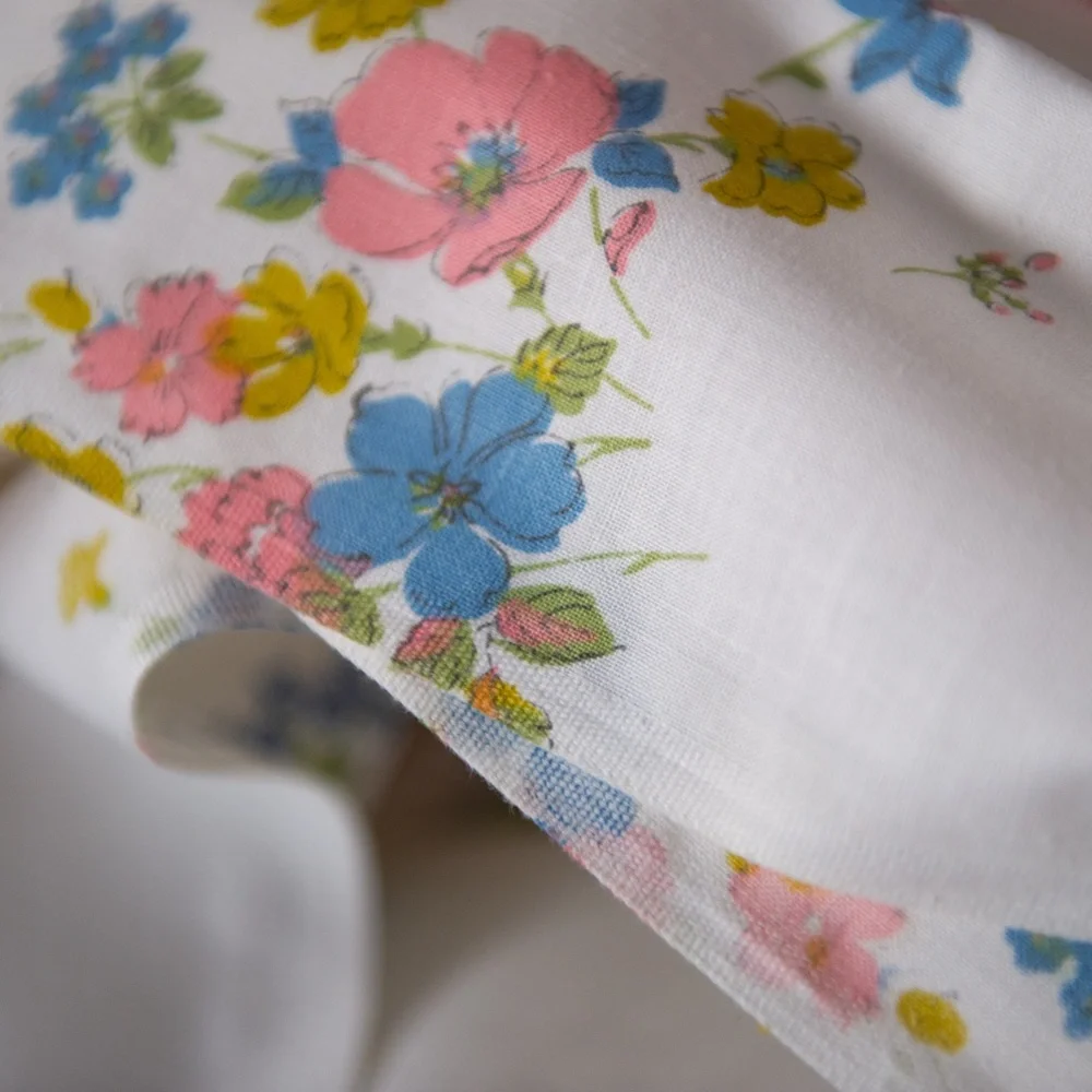 Set of 2 Vintage Kentshire Floral Percale Twin Flat Sheets